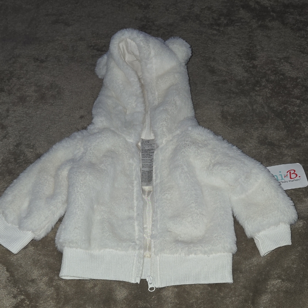 Cozy White 3 Month Fleece Kids Jacket ❄️